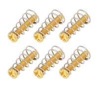 VGOL 6pcs Pickup Mounting Screws with Springs 3-32x5/8 compatible with Fender Stratocaster Gold