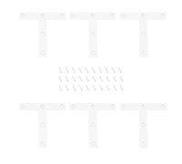VGOL 6pcs T Shaped Repair Mending Plate 120 x 120 mm Stainless Steel Corner Brackets T Shaped Flat Straight Fixing Bracket for Table Shelf Bed Fixing