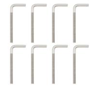 VGOL 8pcs 100mm L Straight Hook Screws 304 Stainless Steel Hooks Screw M8 L Hooks Bolt for Workshops Sheds Tool Cupboards Silver