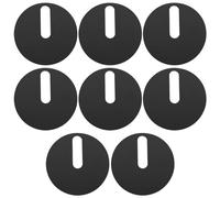 VGOL 8pcs Toilet Hinge Base Plate Washer 40mm Diameter Non-Slip Toilet Hinge Fixings Round Toilet Hinge Rubber Pad Replacement Black