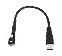 VGOL 9 Pin USB 2.0 Motherboard Cable USB A to 9 Pin USB Header Cable Cord Extender Adapter Converter Cable for Extending Any USB Device 20cm