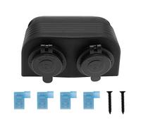 VGOL Cigarette Power Socket 12V-24V Dual Port Surface Mount Plug Socket Adapter Replacement Cigarette Lighter Outlet Splitter for Car Motorcycle Boat