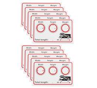 VGOL Pack of 10 Motorhome Truck Stickers in Caravan Size Display Stickers with Large Font and Automatic Film Application for Motorhome, Caravan, Travel and Camping, 10 x 6 cm (English)