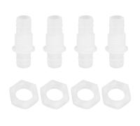 VGOL Pack of 4 12 mm Plastic Pagoda Connectors Plastic Straight Through Connector Hose Barb Fitting Plastic Straight Inline Connector Plastic Hose Connector Aquarium Accessories