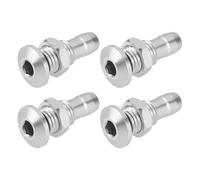 VGOL Pack of 4 RC Boat Water Nipple M8 Hose Nozzle Replacement Part Aluminum Alloy Outlet Nozzle Water Valve Suitable for RC Boat DIY Connecting methanol ship water cooling system, Silver