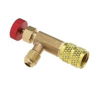 VGOL R22 R410 Refrigerant Charging Valve 1/4" Male to 5/16" Female Air Conditioning Safety Valve Brass Globe Valve for Air Conditioning Flow Control