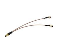 VGOL RP-SMA Female to Dual RP-SMA Male Cable V Type Splitter Cable Adapter 50ohm 15cm WiFi Antenna Connector for 4G LTE Home Phone Router Gateway Modem