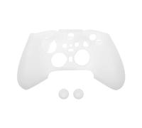 VGOL Soft Anti-Slip Silicone Case Cover with Thumb Grip Caps Compatible with Xbox Elite Wireless Controller Series 2, Soft Rubber Skin Protector, White