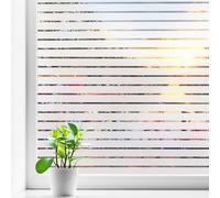 vgoltd Frosted Stripe Pattern Window Film Self-Adhesive Vinyl Privacy Film for Glass Windows Bathroom Home & Office Doors (90 x 1000 cm)