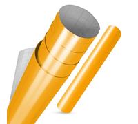 vgoltd Furniture Stickers Gloss Self Adhesive Vinyl Wrap Sticky Contact Paper Roll for Kitchen Countertop Cupboard Cabinets Wardrobe & Tabletops (Dark Yellow, 60 x 100 cm)
