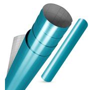 vgoltd Furniture Stickers Gloss Self Adhesive Vinyl Wrap Sticky Contact Paper Roll for Kitchen Countertop Cupboard Cabinets Wardrobe & Tabletops (Turquoise, 60 x 100 cm)