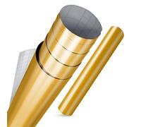 vgoltd Furniture Stickers Gloss Self Adhesive Vinyl Wrap Sticky Contact Paper Roll for Kitchen Countertop Cupboard Cabinets Wardrobe & Tabletops (Gold, 60 x 500 cm)