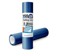 vgoltd Permanent Glossy Adhesive Vinyl Cutting Vinyl Roll for Mug Cup Window Home Decal & DIY Projects (Dark Blue, 30 x 500 cm)
