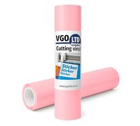 vgoltd Permanent Glossy Adhesive Vinyl Cutting Vinyl Roll for Mug Cup Window Home Decal & DIY Projects (Baby Pink, 60 x 100 cm)