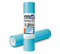 vgoltd Permanent Glossy Adhesive Vinyl Cutting Vinyl Roll for Mug Cup Window Home Decal & DIY Projects (Light Blue, 30 x 200 cm)