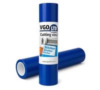 vgoltd Permanent Glossy Adhesive Vinyl Cutting Vinyl Roll for Mug Cup Window Home Decal & DIY Projects (Mid Blue, 30 x 100 cm)