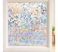vgoltd Window Film Rainbow Privacy Film for Glass Windows Decorative Stickers for Glass Privacy Static Cling Rainbow Vinyl Films for Home & Office (90cm x 1m)
