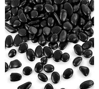VGOODALL 2LB Black River Rocks, Pebbles for Plants, Aquarium Rocks, Natural Polished Stones for Home Plant Vase, Fish Tank Decor