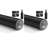 VGOODALL Gift Wrapping Paper Roll, 10m Black Kraft Sheets for Wedding Valentine Birthday DIY, Recycled Parcel Wrap for Shop Decor (Pack of 2)