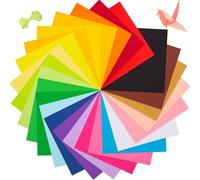 VGOODALL Origami Paper, 250 Sheets Coloured Paper Double Sided in 25 Bright Colors 15cm x 15 cm Square Origami Folding for School Arts DIY Craft Projects for Kids and Adults 70gsm