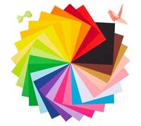 VGOODALL Origami Paper, 250 Sheets Coloured Paper Double Sided in 25 Bright Colors 15cm x 15cm Square Origami Folding for School Arts DIY Craft Projects for Kids and Adults 70gsm