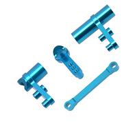 Vgoohobby Aluminum Steering Servo Saver Complete Ackerman Plate Upgrade Parts 102057 Compatible with Redcat Volcano Epx HSP Exceed 1/10 RC Truck Buggy Car (Blue)