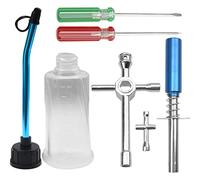 Vgoohobby Cross Wrenches Sleeve Glow Plug Ignitor Engine Starter Tool Set RC Fuel Tank,0#+ 1#- Slot Screwdriver Compatible with 1/8 1/10 Traxxas Redcat HSP HPI Nitro RC Car