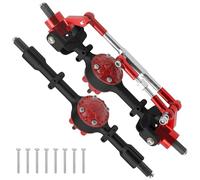 Vgoohobby Metal Front & Rear Portal Axle Set Upgrades Parts Compatible with WPL C14 C24 C34 C44 B14 B24 1/16 RC Car (Black)