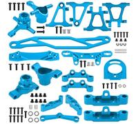 Vgoohobby Metal Steering Knuckles Kit A-Arms Suspension Arm Motor Mount Shock Tower Upgrade Parts Set Compatible with Tamiya TT-02 1/10 RC Car
