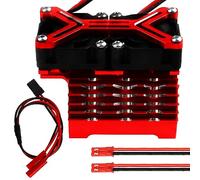 Vgoohobby Motor Heatsink Dual Cooling Fan 40-42mm Compatible with 1/7 1/8 Arrma Traxxas RC Car Fit 4068 4074 4082 4268 4274 Motors (Red)