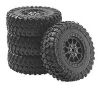 Vgoohobby OD 2.7" Rubber Tires & Plastic Wheel Rims Compatible with MN Model MN90 MN91 MN45 MN96 MN99 MN99S MN98 1/12 RC Car (Black)