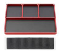 Vgoohobby Universal Aluminum RC Screw Tray Magnet Screws Holder Plate Screw Organizer Tool Compatible with Redcat Traxxas Arrma HPI Axial Wltoys RC Car Boat Helicopters Airplane (Red)