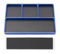 Vgoohobby Universal Aluminum RC Screw Tray Magnet Screws Holder Plate Screw Organizer Tool Compatible with Redcat Traxxas Arrma HPI Axial Wltoys RC Car Boat Helicopters Airplane (Blue)