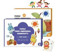 Vgpbphj 3D Handmade Origami Book, Puzzle Three-Dimensional Handicrafts, Fun DIY Pre-Cut 3D Paper Art Model, Tool-Free Design, Cartoon Origami Kit for Kids (Funky + Fruit)