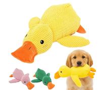 Vgpbphj Anti-Stress Duck for Dogs, Interactive Squeaky Dog Toy, Indestructible Plush Dog Toy, Play & Chew (Gelb, S 8.6 * 9.84in)