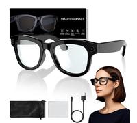 Vgpbphj Cyanvue AI Smart Glasses - 8mp Camera Glasses with Music & Call Features, Multifunctional AI Photography Smart Glasses for Men Women, Suitable for Cycling, Hiking Travel (Anti-blue light)