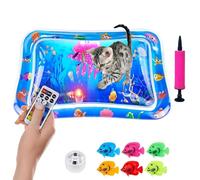 Vgpbphj Glow Pad for Cats, 2025 Upgrade Lighted Water Mat for Cats, Motion-Triggered RGB Lighteffects, Thickened Water Sensor Pet Play Mat, Ocean Breeze Splashland for Cat (1pc)