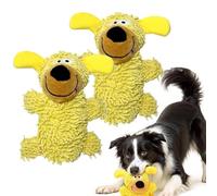 Vgpbphj Ipawsplus Dog Toy, Ipawsplus Squeaky Dog Plush Toy, Crinkly Dog Chew Toy for cleaning teeth, Interactive Dog Toys to Keep Them Busy, for Small Medium Dogs (2Pcs Yellow)