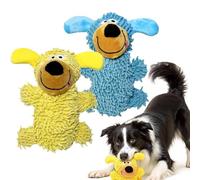 Vgpbphj Ipawsplus Dog Toy, Ipawsplus Squeaky Dog Plush Toy, Crinkly Dog Chew Toy for cleaning teeth, Interactive Dog Toys to Keep Them Busy, for Small Medium Dogs (Blue,Yellow)