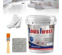Vgpbphj Louis Forest Epoxy Floor Paint, High Gloss Effect Epoxy Floor Coating with Marble, Waterproof and Non-slip, Strong and Wear-Resistant, Safe and Environmentally Friendly (1 Pc-G)