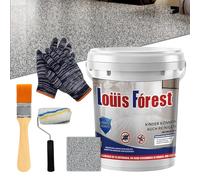 Vgpbphj Louis Forest Epoxy Floor Paint, High-Gloss Marble Effect Epoxy Floor Coating, Waterproof and Non-slip, Strong and Wear-Resistant, Safe and Environmentally Friendly (Dark Gray)