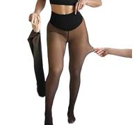 Vgpbphj New Compression Band Model One-Seam Translucent Fleece Lined Tights, Bare-Leg Look Leggings That Look Sheer (UK, Alpha, XXL, 3XL, Regular, Regular, Tan)