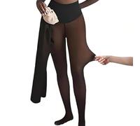 Vgpbphj New Compression Band Model One-Seam Translucent Fleece Lined Tights, Bare-Leg Look Leggings that Look Sheer (UK, Alpha, XXL, 3XL, Regular, Regular, Bronze)