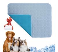 Vgpbphj Pfotenfrost Mat, Paw Frost Cooling Mat for Cats and Dogs - Self-Cooling Blanket, Washable Cooler Bed for Pets, Ideal for Home, Car and Garden (Light Blue, L-55 * 70cm)
