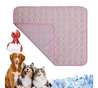 Vgpbphj Pfotenfrost Mat, Paw Frost Cooling Mat for Cats and Dogs - Self-Cooling Blanket, Washable Cooler Bed for Pets, Ideal for Home, Car and Garden (Pink, L-55 * 70cm)