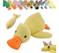 Vgpbphj Quacker Calming Duck Toy, The Mellow Dog Calming Duck, Emotional Support Duck for Dogs, Yellow Duck Dog Toy, Stuffed Duck Dog Chew Toys with Squeaker for Indoor Puppy (Yellow Duck)