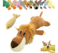 Vgpbphj Quacker Calming Duck Toy, The Mellow Dog Calming Duck, Emotional Support Duck for Dogs, Yellow Duck Dog Toy, Stuffed Duck Dog Chew Toys with Squeaker for Indoor Puppy (Lion)