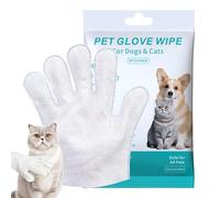 Vgpbphj Rinse-Free Dog Shampoo Mitts - Hypoallergenic Pet Bath Wipes, 6 Packs, Instant Bath Cleaning Gloves for Dogs, Pet Glove Wipes for Daily Care and Traveling (1 Bagge)