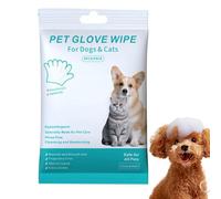 Vgpbphj Rinse-Free Dog Shampoo Mitts - Hypoallergenic Pet Bath Wipes, Pet Glove Wipes for Dogs, Dog Cleaning Gloves, for Daily Care and Traveling, No Rinse, Gentle (1 pack)