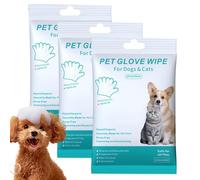 Vgpbphj Rinse-Free Dog Shampoo Mitts - Hypoallergenic Pet Bath Wipes, Pet Glove Wipes for Dogs, Dog Cleaning Gloves, for Daily Care and Traveling, No Rinse, Gentle (3 pack)